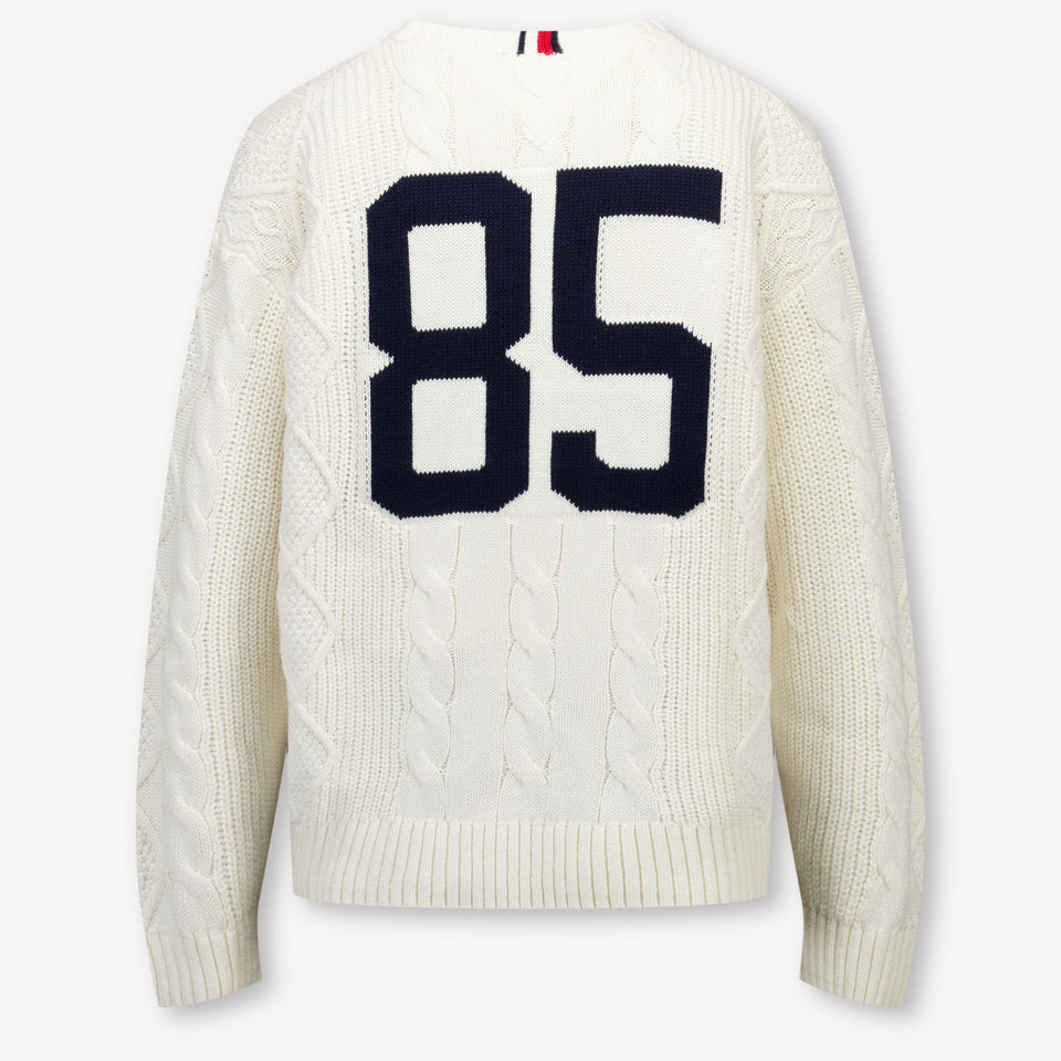 Tommy Hilfiger Enfant Garçons Pull dans le blanc off