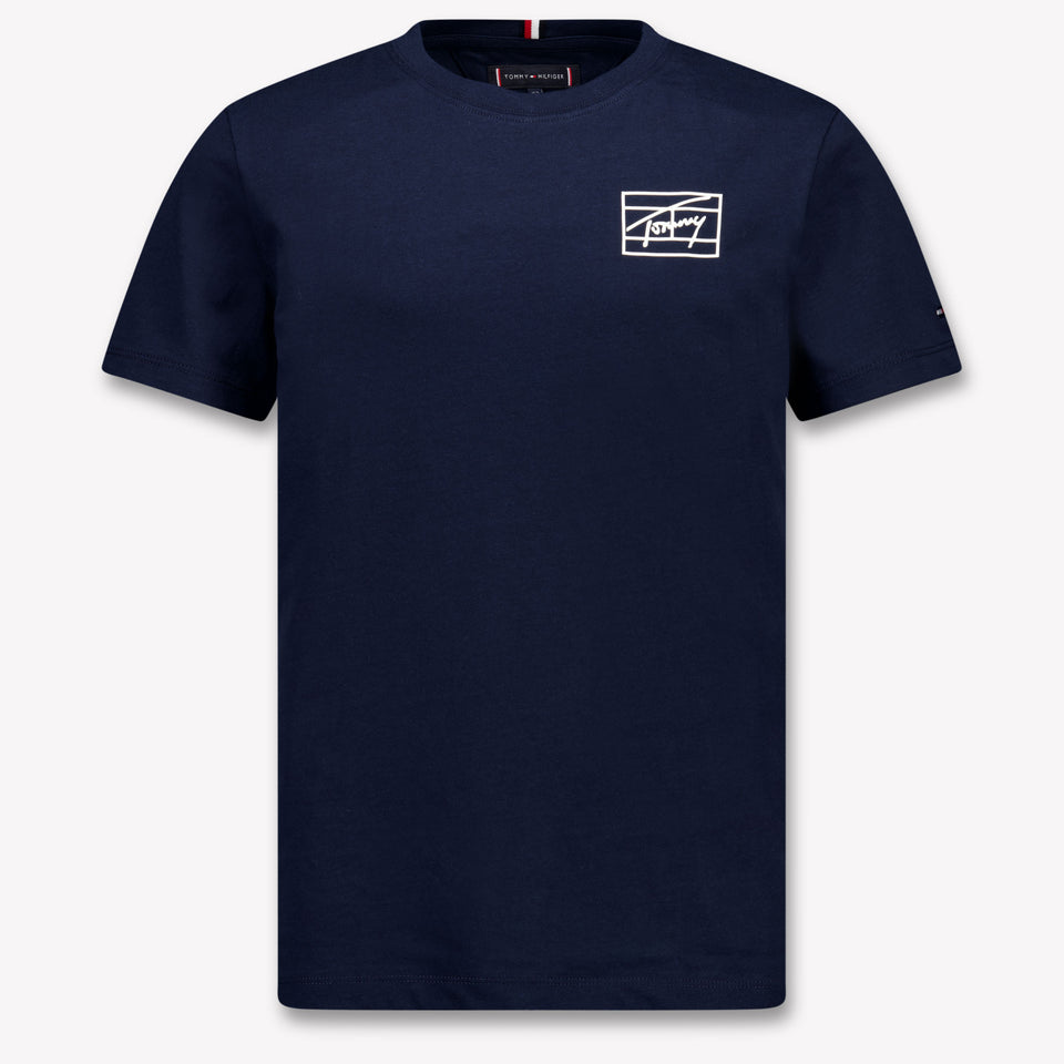 Tommy Hilfiger Niño Chicos Camiseta en Navy