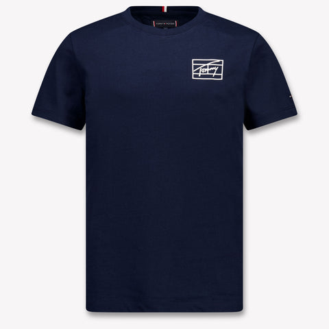 Tommy Hilfiger Ragazzo Ragazzi Maglietta dentro Navy
