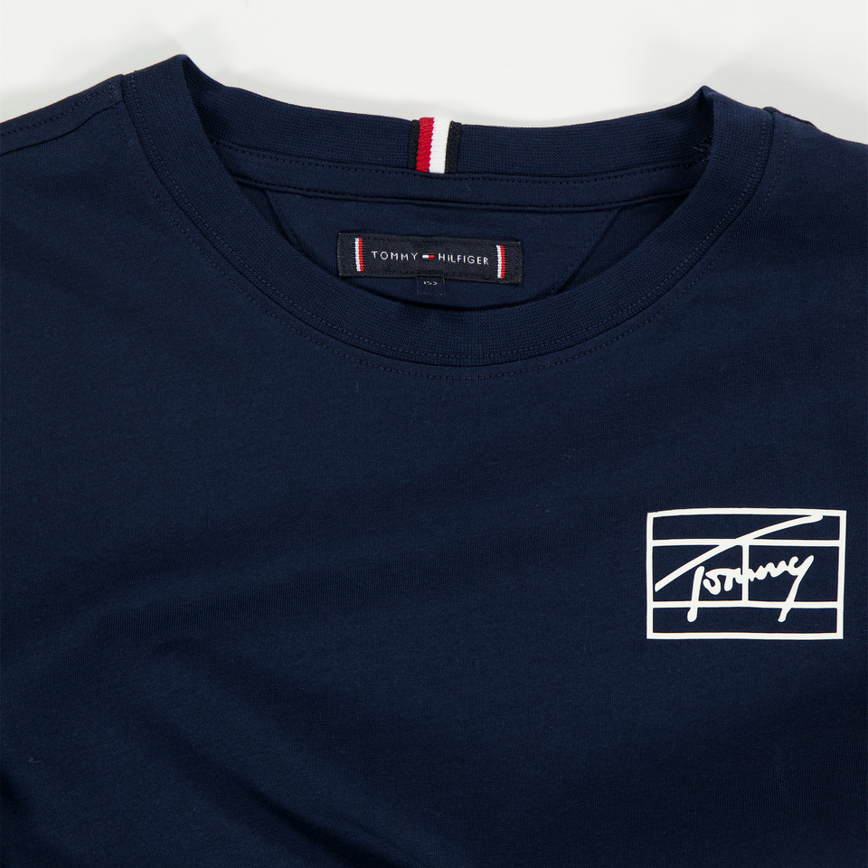 Tommy Hilfiger Niño Chicos Camiseta en Navy