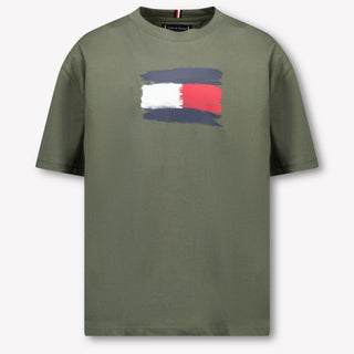Tommy Hilfiger Kinder Jungen T-Shirt Armee