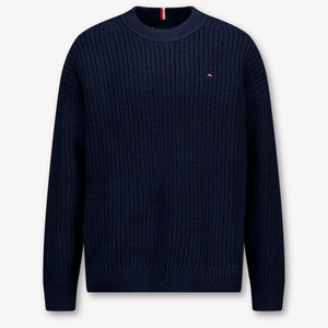 Tommy Hilfiger Enfant Garçons Pull Navy