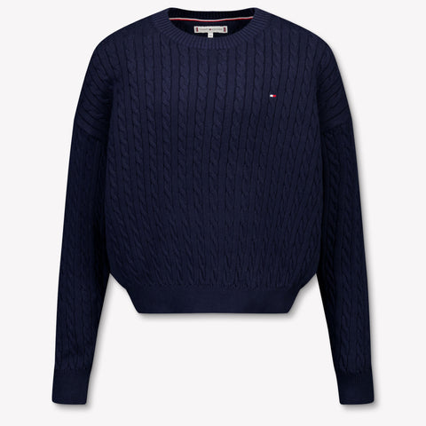 Tommy Hilfiger Kinder Mädchen Pullover Marineblau