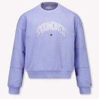 Tommy Hilfiger Enfant Filles Pull Bleu Clair
