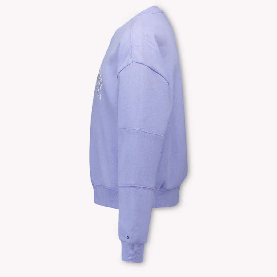 Tommy Hilfiger Enfant Filles Pull Bleu Clair