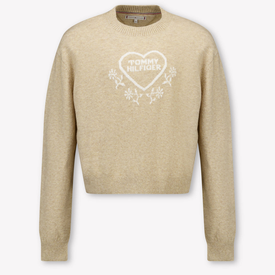 Tommy Hilfiger Niño Chicas Suéter en Beige