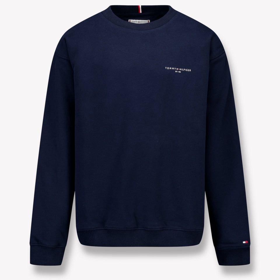 Tommy Hilfiger Ragazzo Unisex Maglione in Navy
