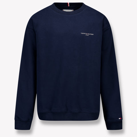 Tommy Hilfiger Ragazzo Unisex Maglione in Navy