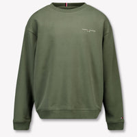 Tommy Hilfiger Enfant Unisexe Pull Armée
