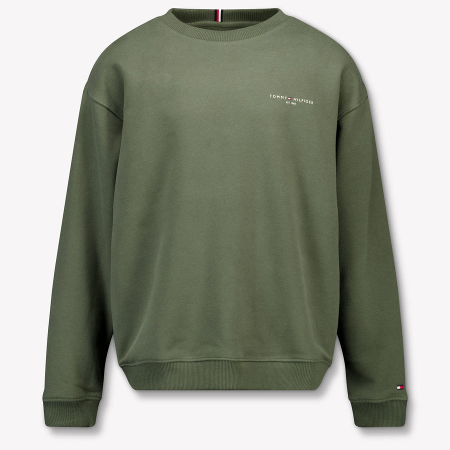 Tommy Hilfiger Enfant Unisexe Pull Armée