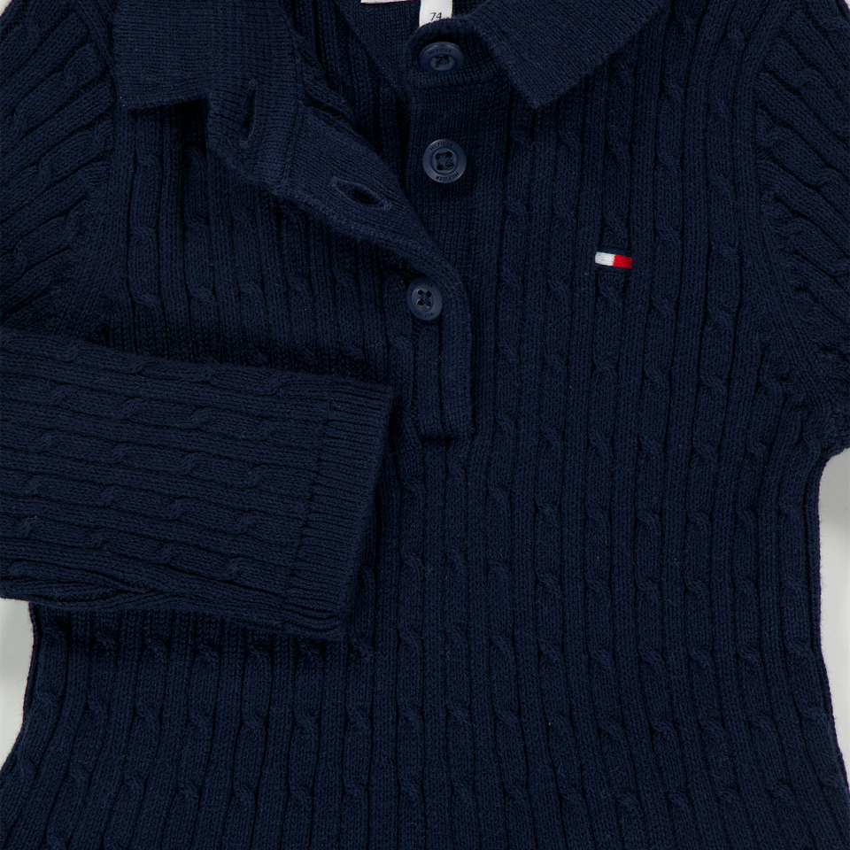 Tommy Hilfiger Baby Meisjes Jurk In Navy