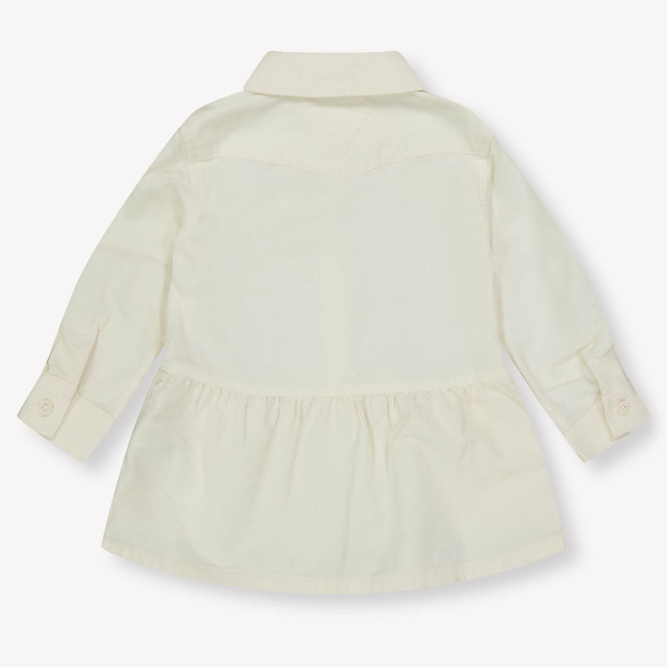 Tommy Hilfiger Bebé Chicas Vestido Blanco Roto