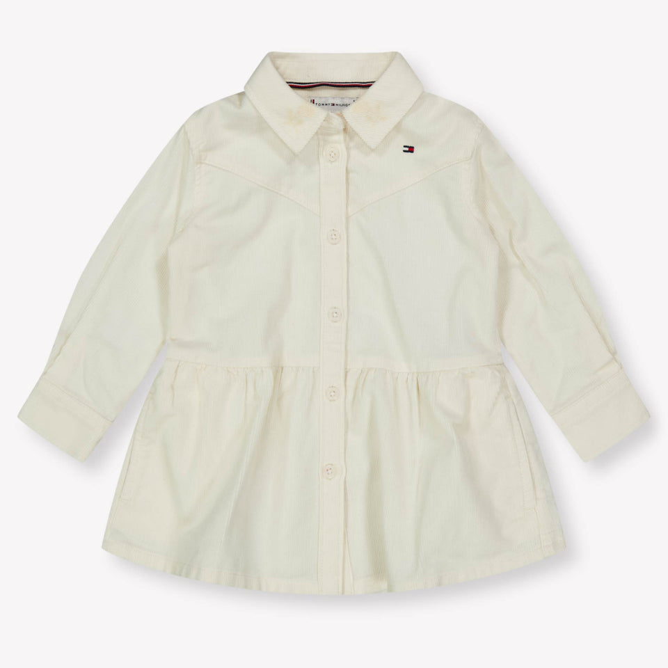 Tommy Hilfiger Bebé Chicas Vestido Blanco Roto