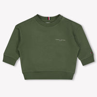 Tommy Hilfiger Bébé Unisexe Pull Armée