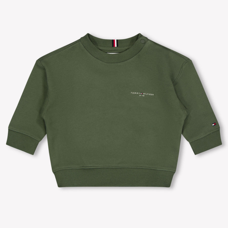Tommy Hilfiger Bébé Unisexe Pull Armée