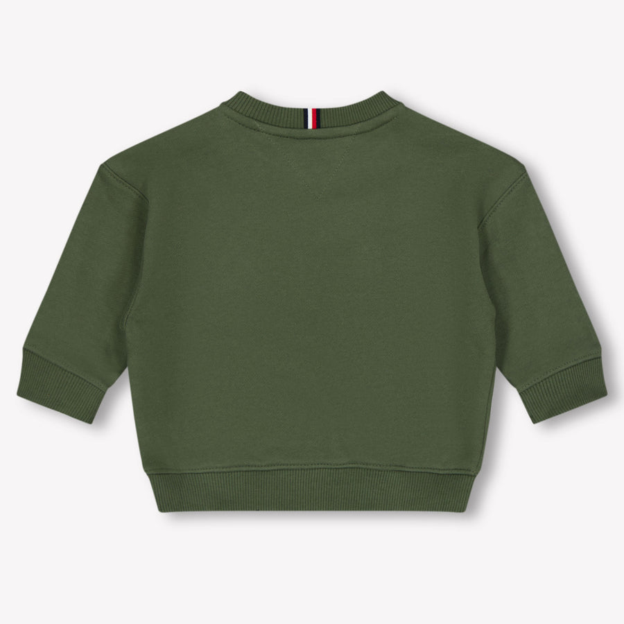 Tommy Hilfiger Bébé Unisexe Pull Armée