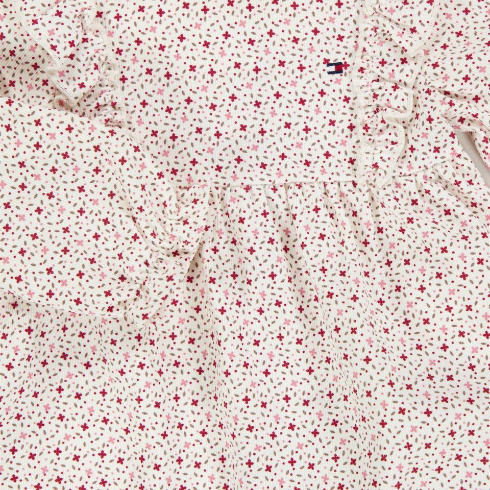 Tommy Hilfiger Baby Mädchen Kleid Grauweiß