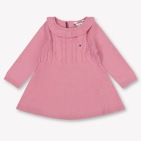 Tommy Hilfiger Bambino Ragazze Vestito Rosa Scuro