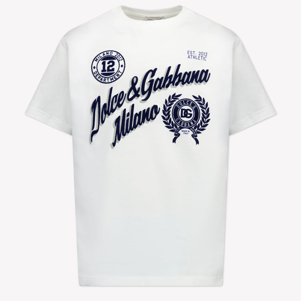 Dolce & Gabbana Kinder Jongens T-Shirt In Wit