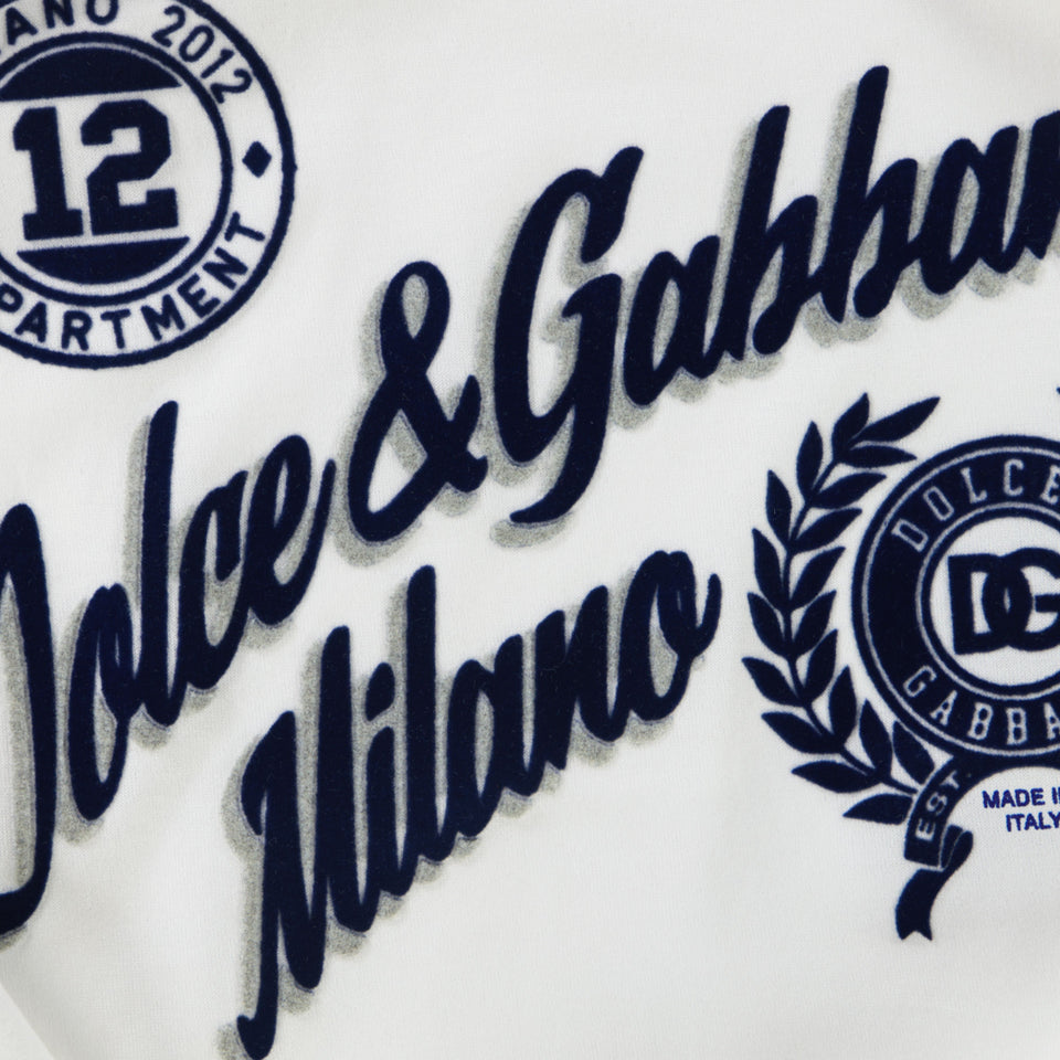 Dolce & Gabbana Kinder Jongens T-Shirt In Wit