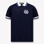 Dolce & Gabbana Kids Boys Polo  Navy