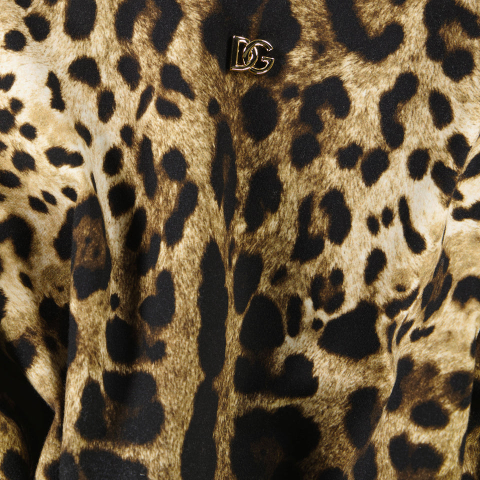 Dolce & Gabbana Kinder Meisjes Jurk In Bruin