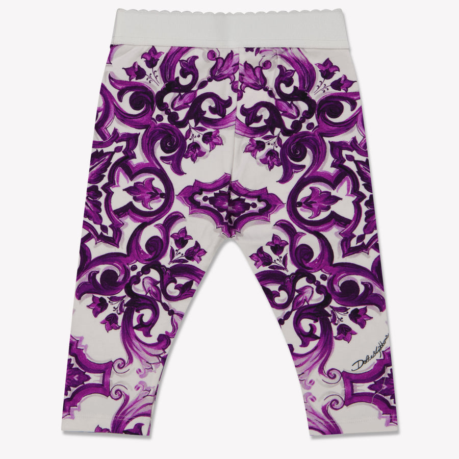 Dolce & Gabbana Bébé Filles Leggings Blanc