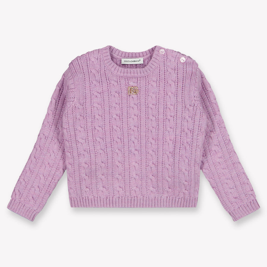 Dolce & Gabbana Bébé Filles Pull Lilas