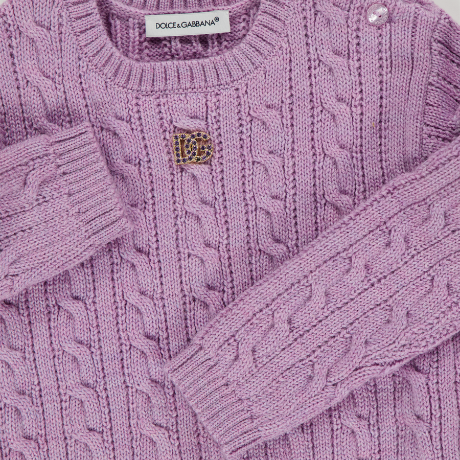 Dolce & Gabbana Bébé Filles Pull Lilas