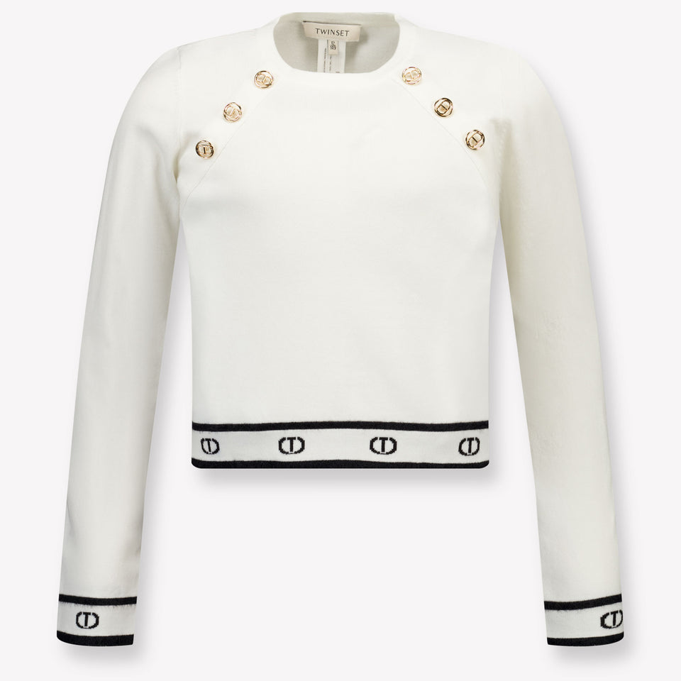 Twinset Kinder Meisjes Trui In Off White