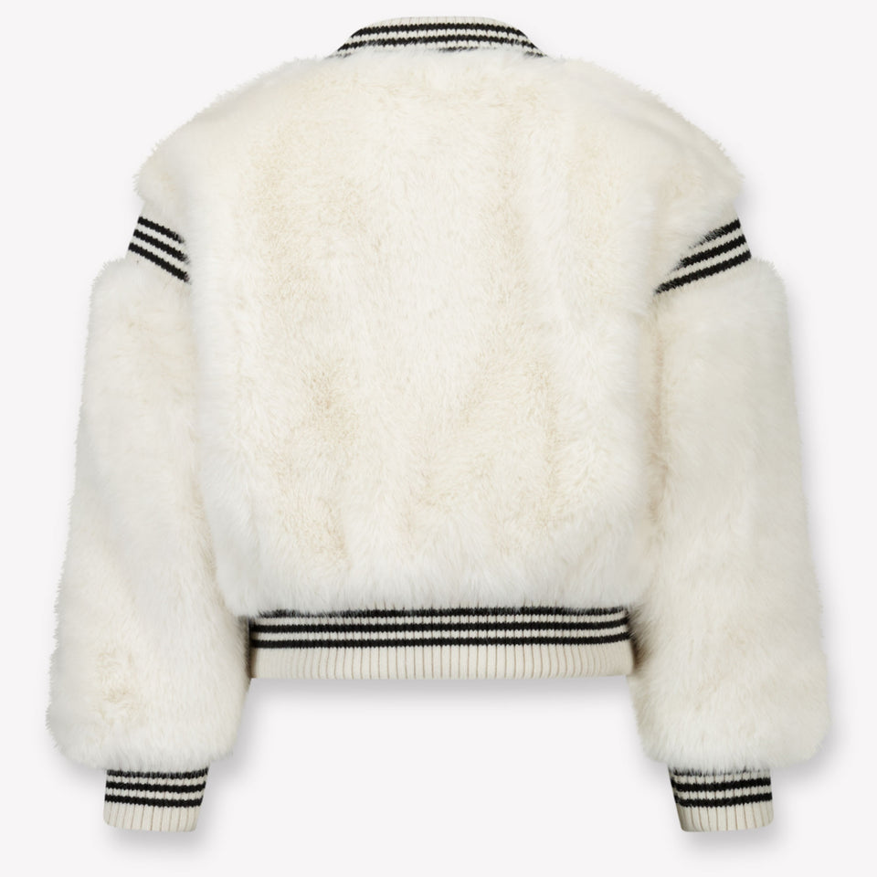 Twinset Kinder Meisjes Faux Fur Jassen In Off White