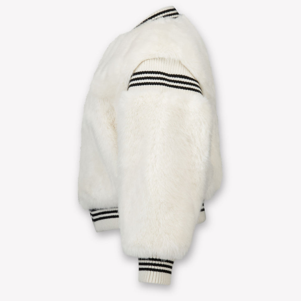 Twinset Kinder Meisjes Faux Fur Jassen In Off White