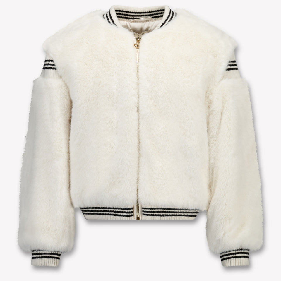 Twinset Kinder Meisjes Faux Fur Jassen In Off White