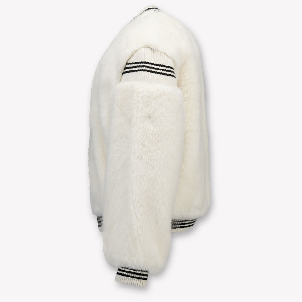 Twinset Kinder Meisjes Faux Fur Jassen In Off White