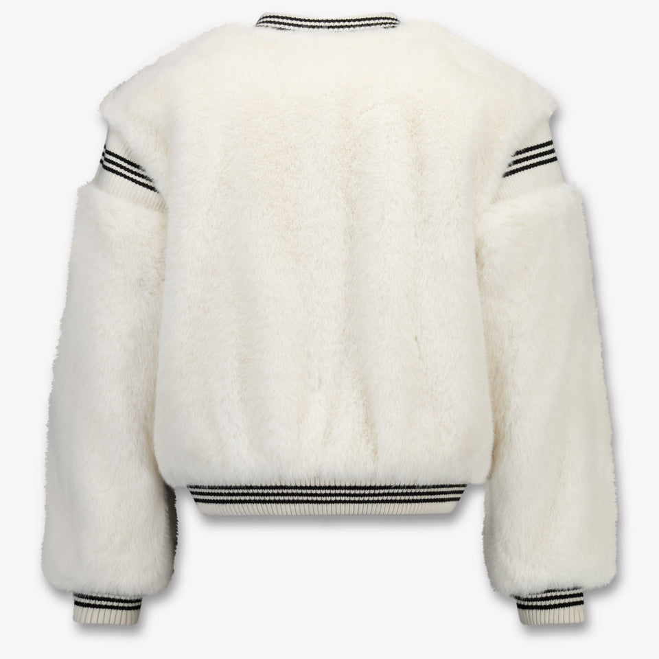 Twinset Kinder Meisjes Faux Fur Jassen In Off White