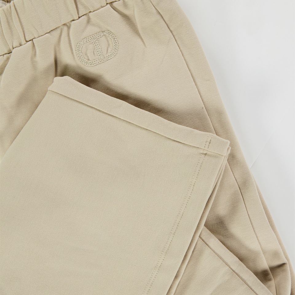 Enfants en jumeaux Filles Pantalon Beige