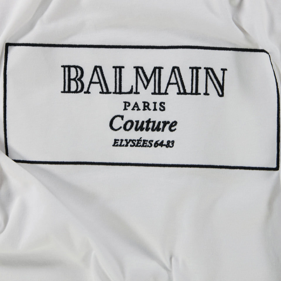 Balmain Enfant Filles T-shirt Blanc