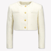 Balmain Kinder Meisjes Colbert In Off White
