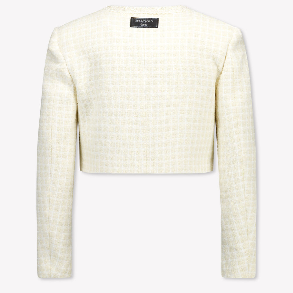 Balmain Kinder Meisjes Colbert In Off White