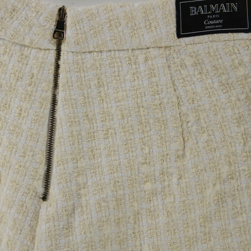 Balmain Niño Chicas Shorts tes Blanco Roto