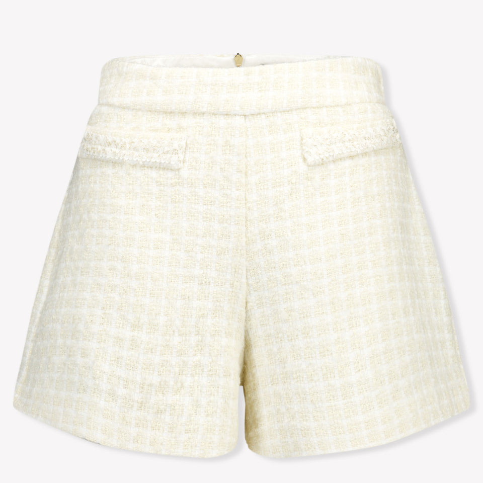 Balmain Niño Chicas Shorts tes Blanco Roto