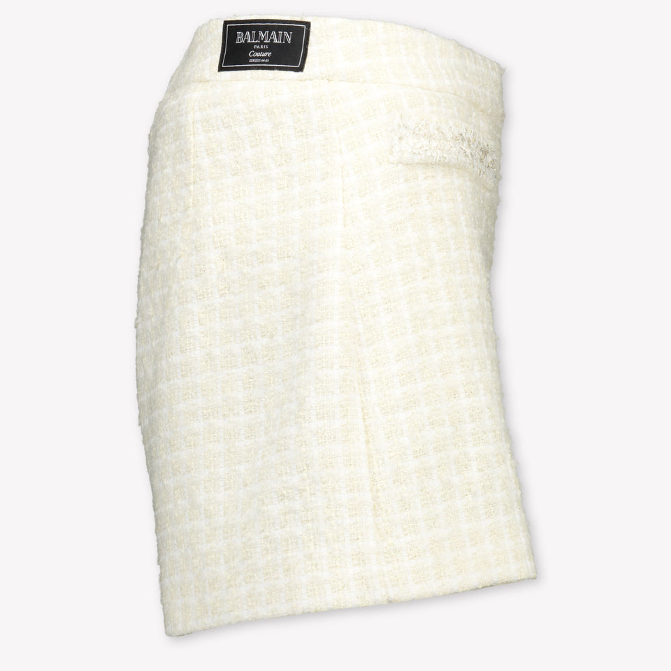 Balmain Niño Chicas Shorts tes Blanco Roto