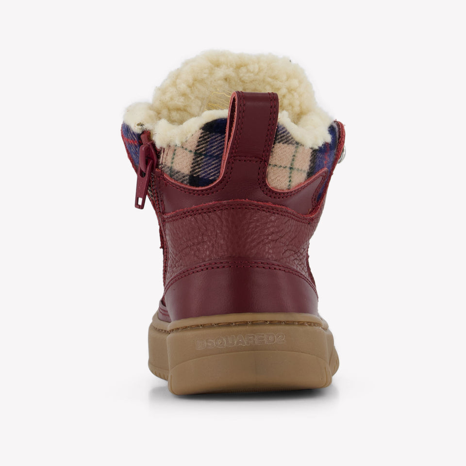 Dsquared2 Unisex Stiefel Bordeaux