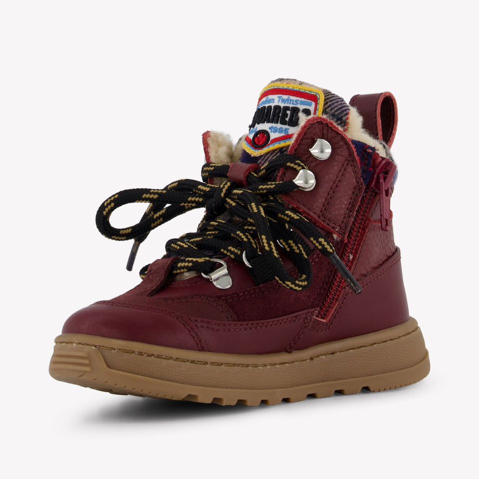 Dsquared2 Unisex Laarzen In Bordeaux
