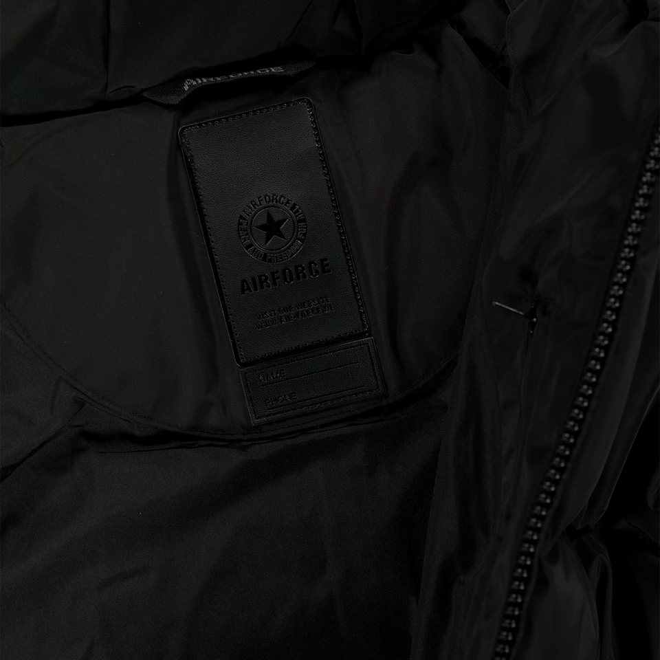 Airforce Niño Chicas Chaqueta de invierno Negro