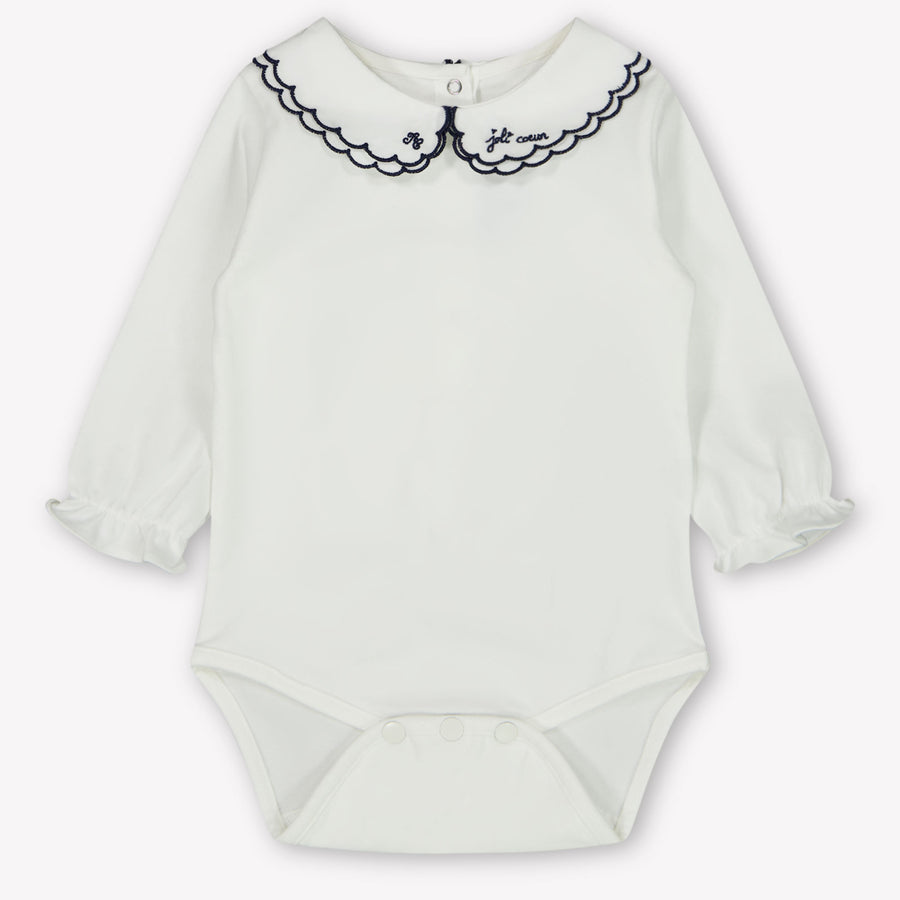 Tartine et chocolaat bébé Filles Romper en blanc