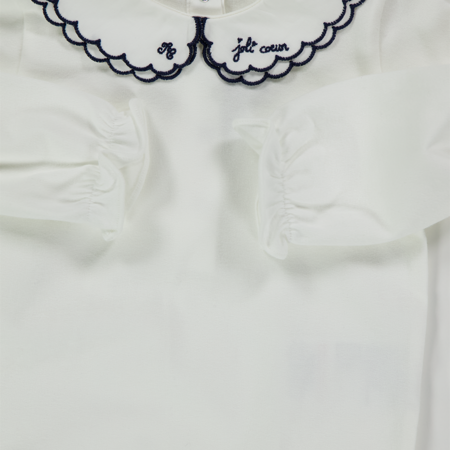 Tartine et chocolaat bébé Filles Romper en blanc