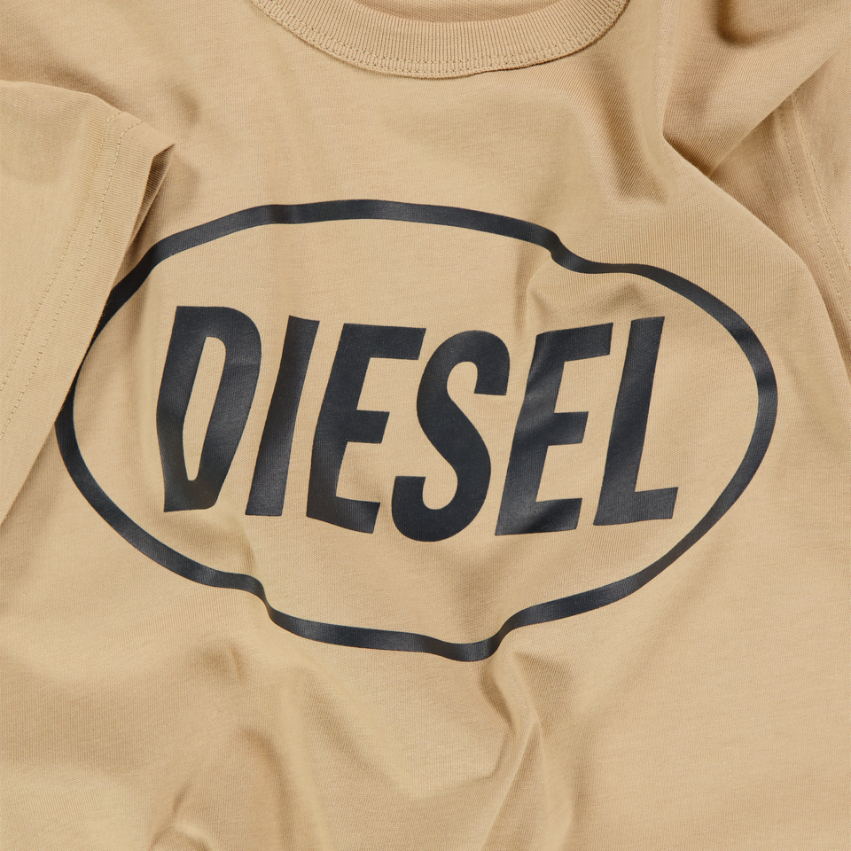 Diesel Kids Boys  T-Shirt Beige