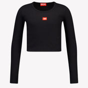 Diesel Niño Chicas Camiseta en Negro