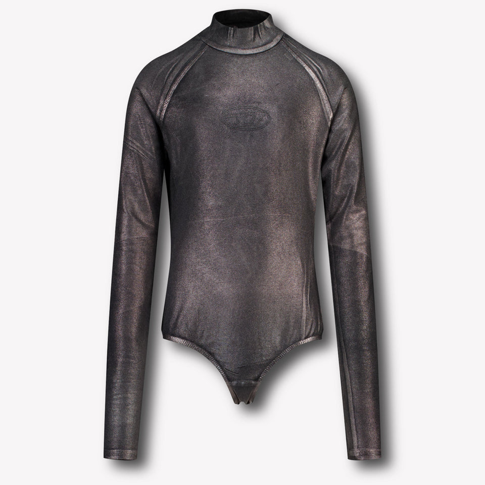 Diesel Kinder Meisjes T-Shirt In Antraciet